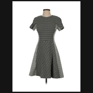 Lela Rose Black and White Patterned Dress